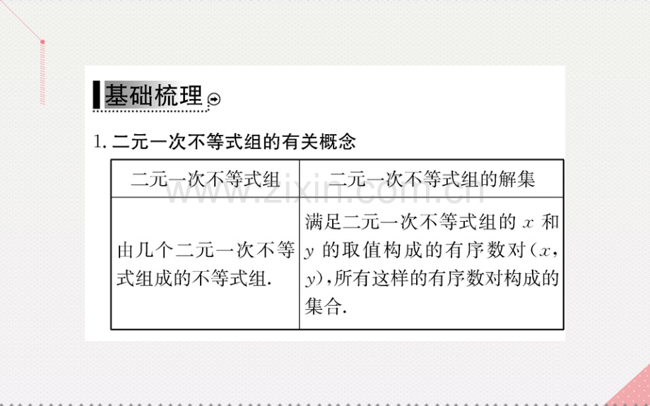 高中数学不等式331二元一次不等式组与平面区域时二元一次不等式组表示平面区域新人教A版必修5.pptx_第3页