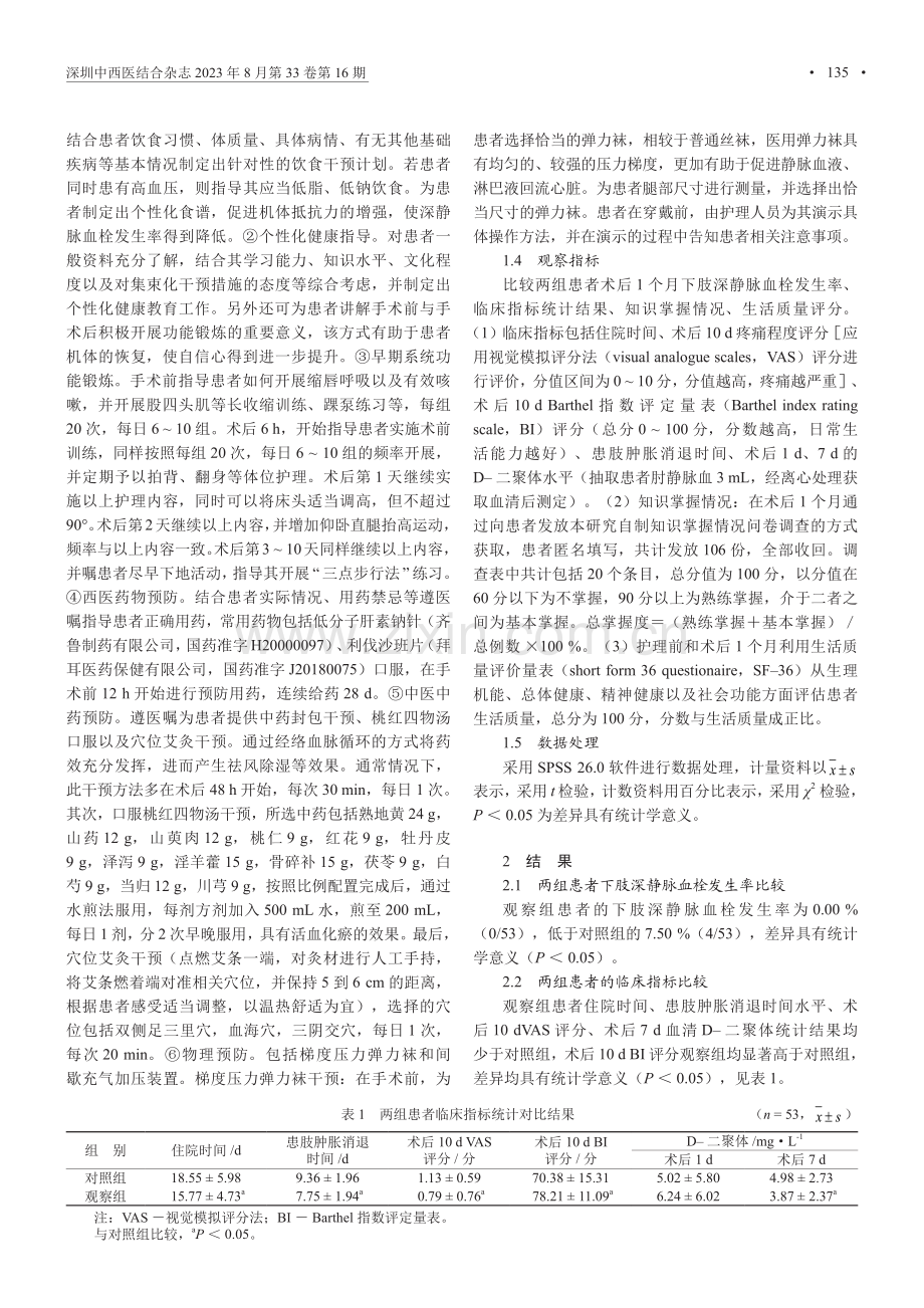 集束化护理干预在髋、膝关节置换术后的应用效果.pdf_第2页