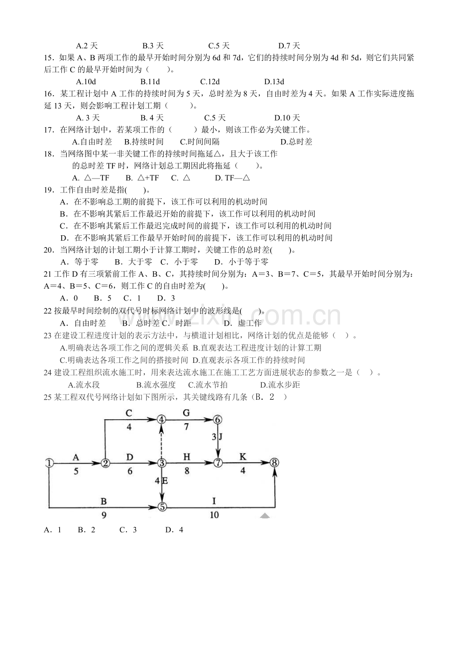 双代号网络习题绘图试题答.doc_第2页