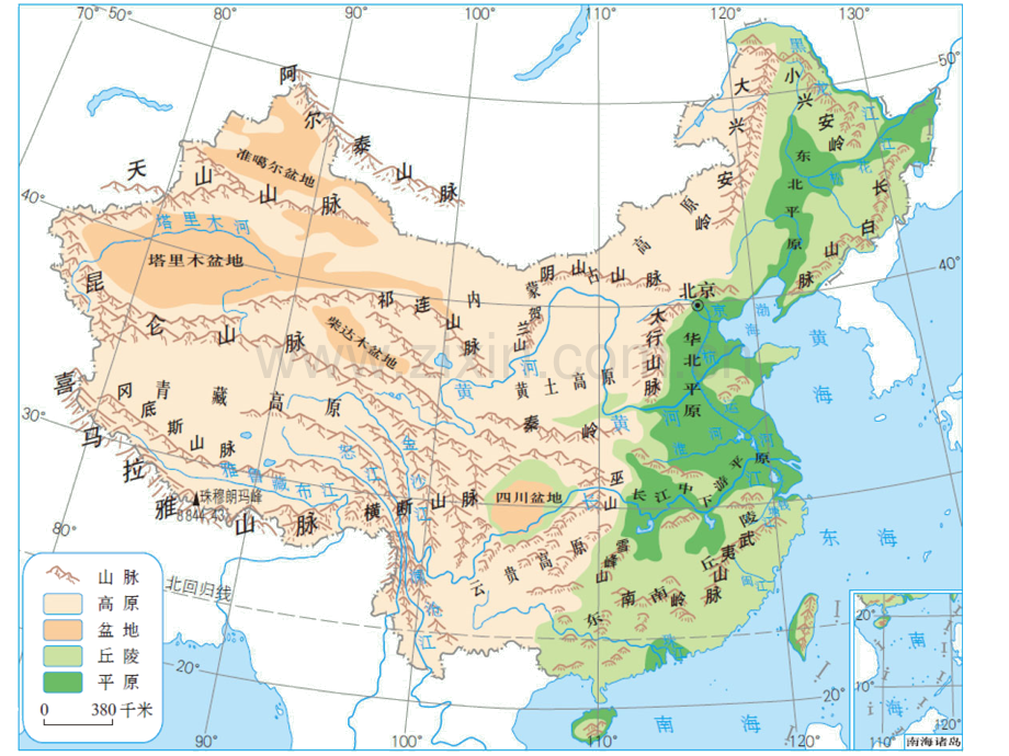 初二地理上册地形和地势.pptx_第2页