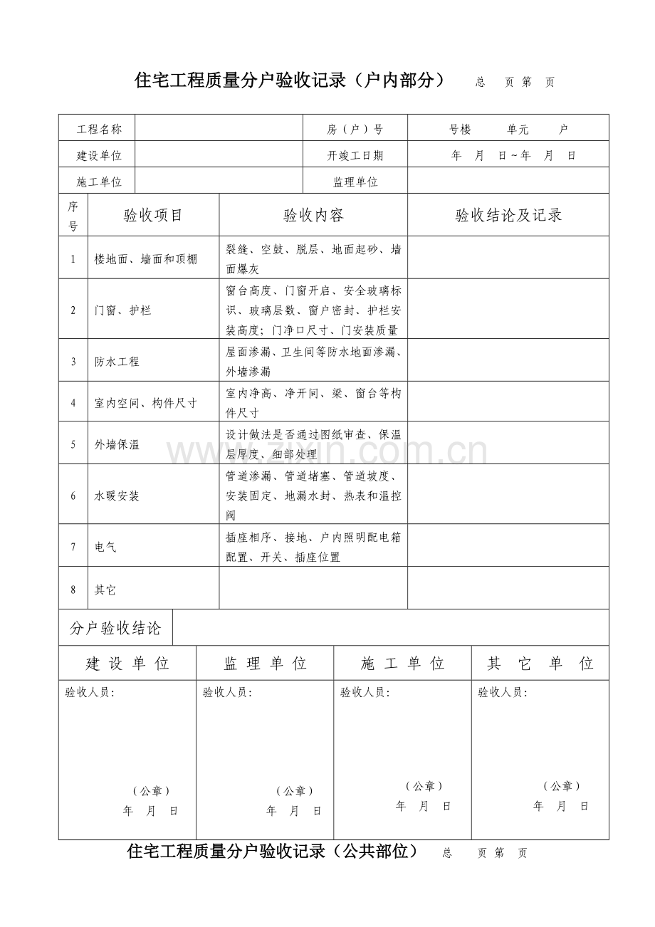 住宅工程质量分户验收检查表.doc_第2页