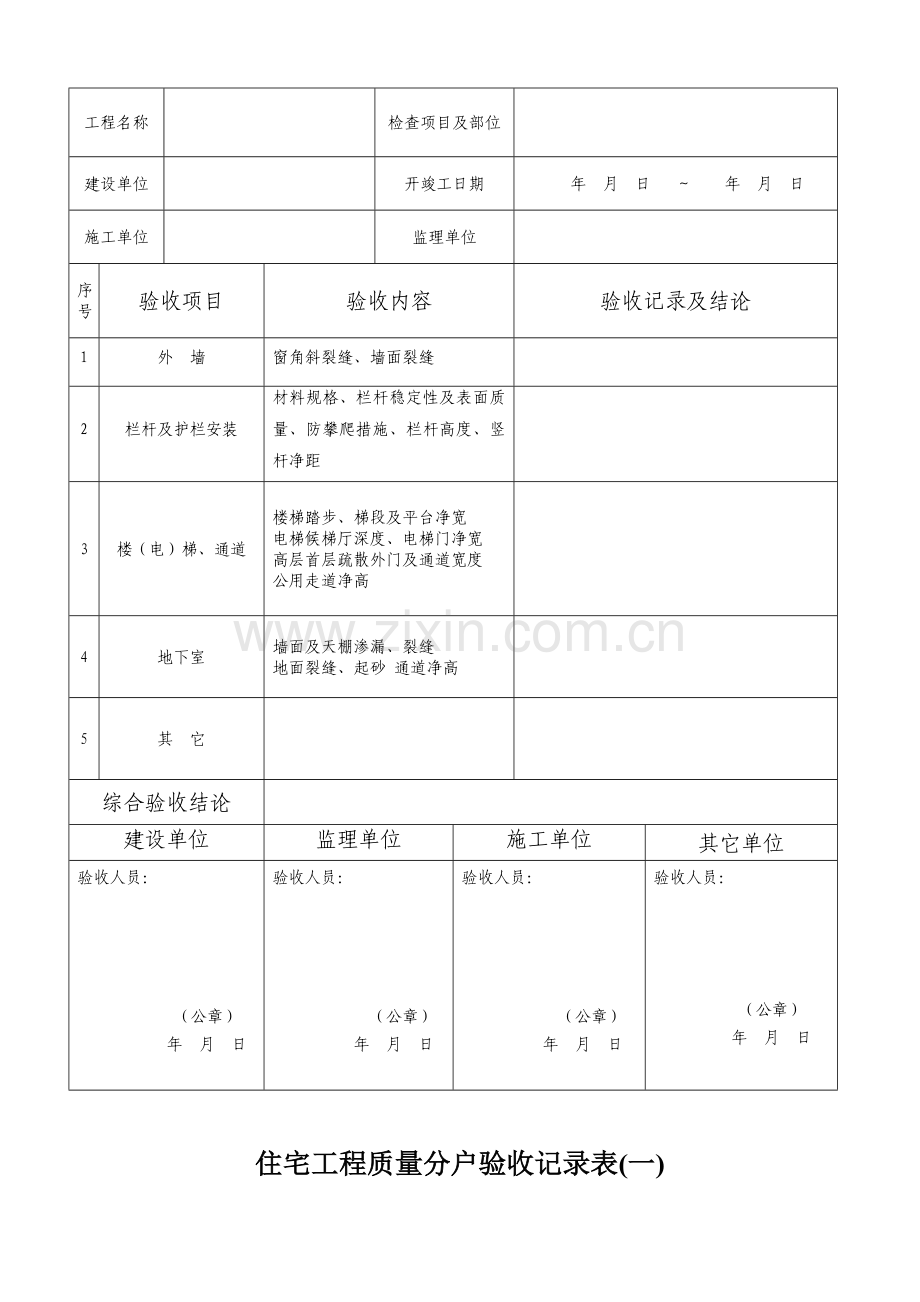 住宅工程质量分户验收检查表.doc_第3页