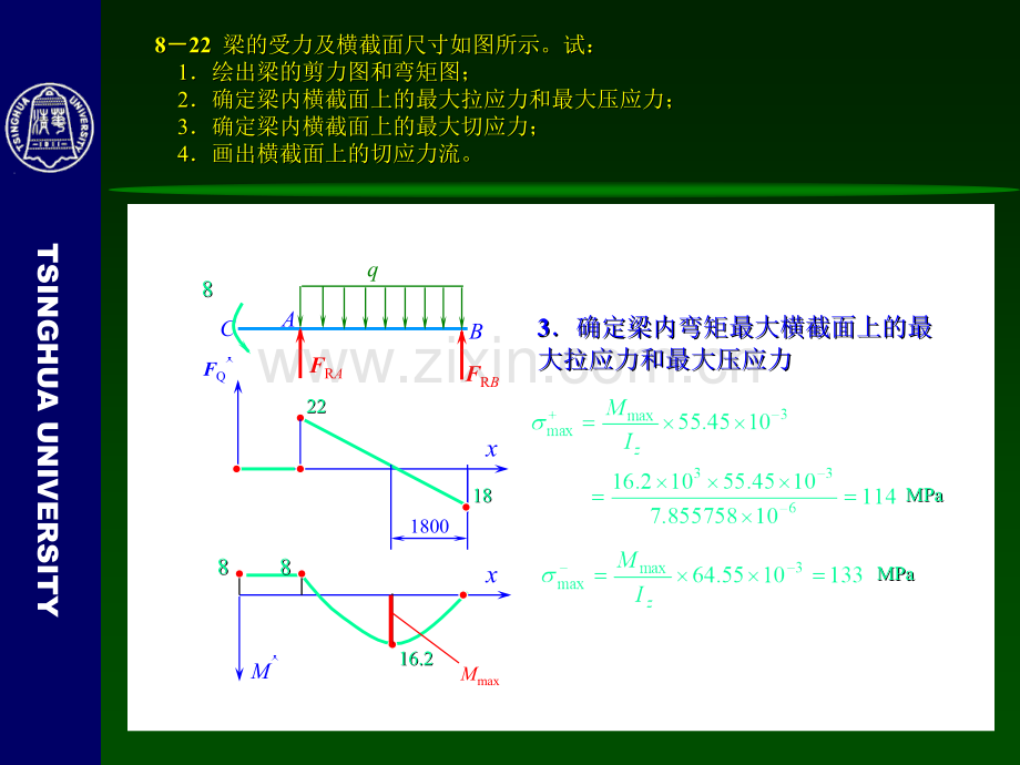 梁的受力及横截面尺寸如图所示试1绘出梁的剪力图和弯矩.pptx_第3页