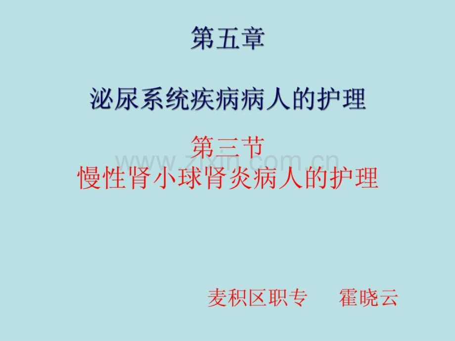 慢性肾小球肾炎病人的护理图文.pptx_第1页