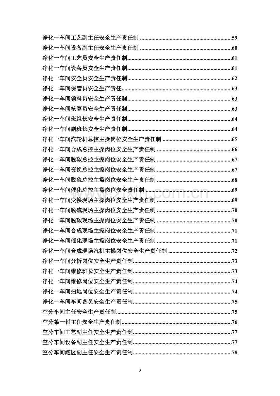 煤化工公司甲醇分厂安全生产责任制.doc_第3页