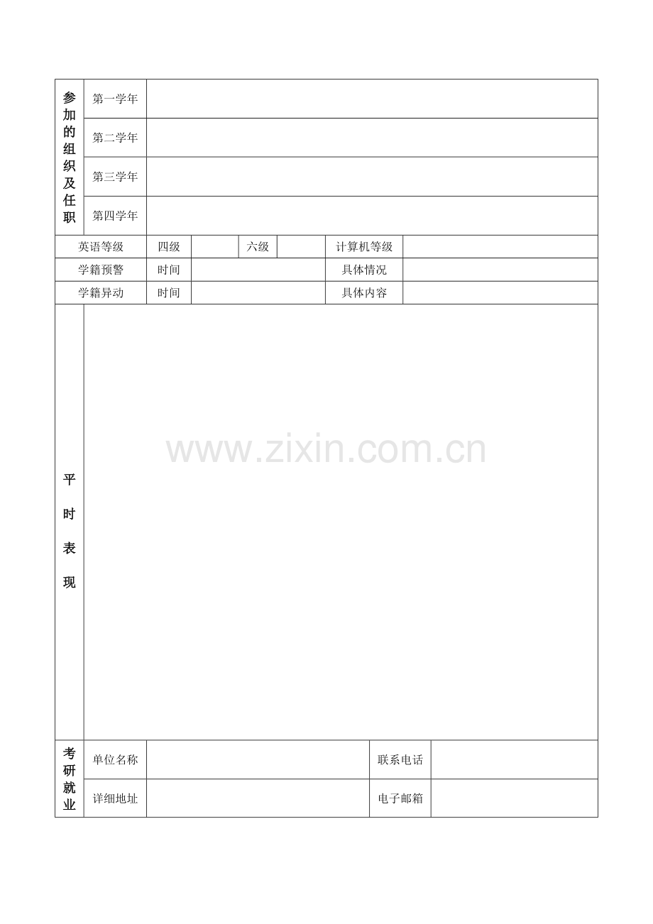 大学生基本信息登记表大学生助学金申请表模板.doc_第2页