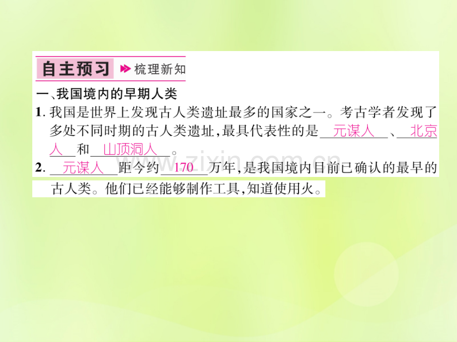 2018七年级历史上册史前时期中国境内人类的活动中国早期人类的代表—北京人新人教版.pptx_第2页