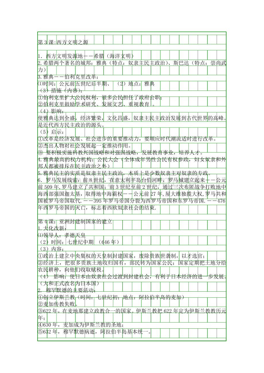 九年级历史上册第一二三单元复习提纲.docx_第3页