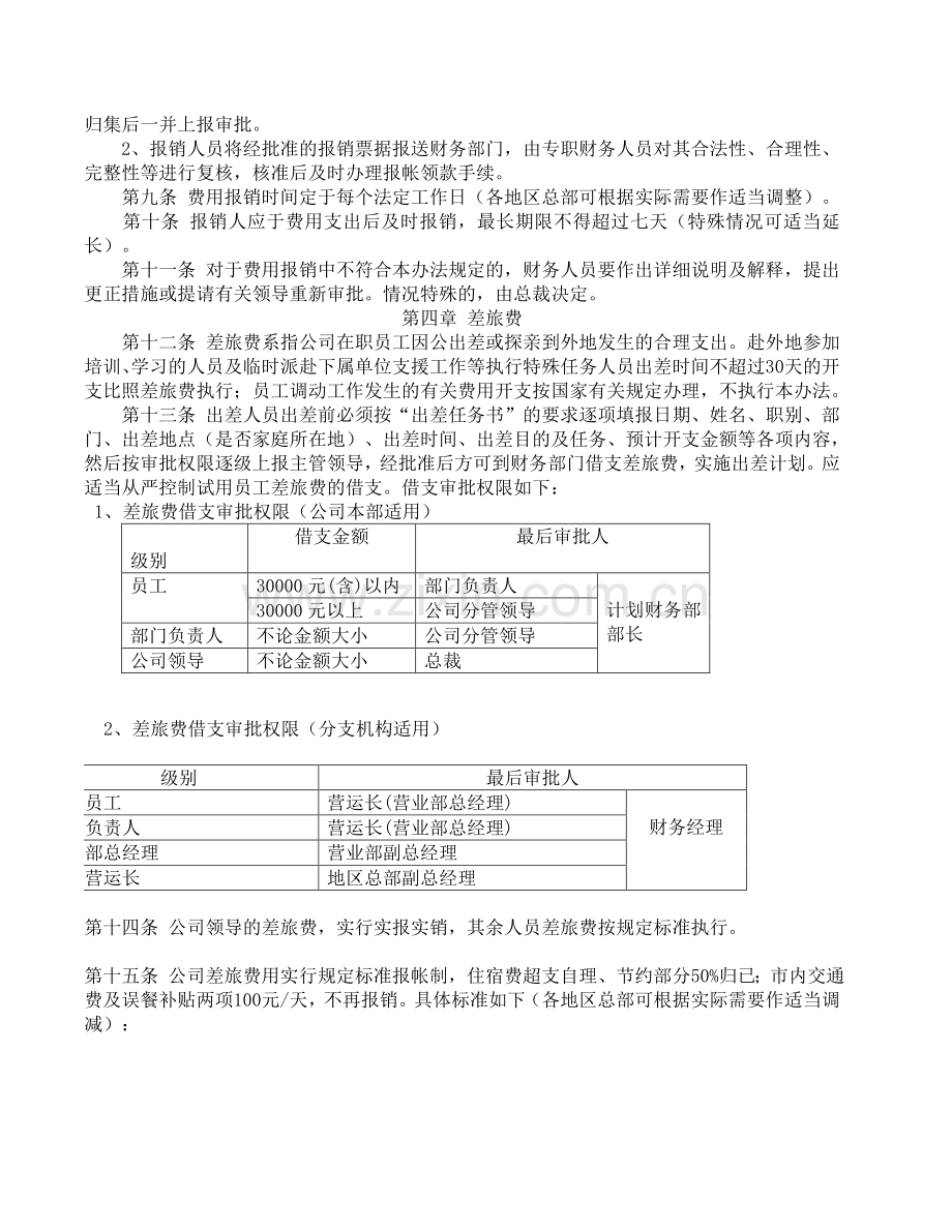 费用报销办法模板.doc_第2页