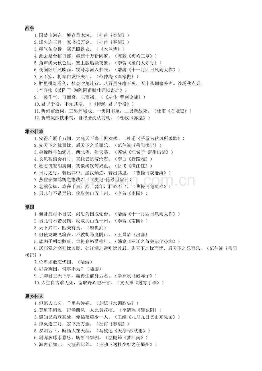 小升初最全古诗词名句分类.doc_第2页