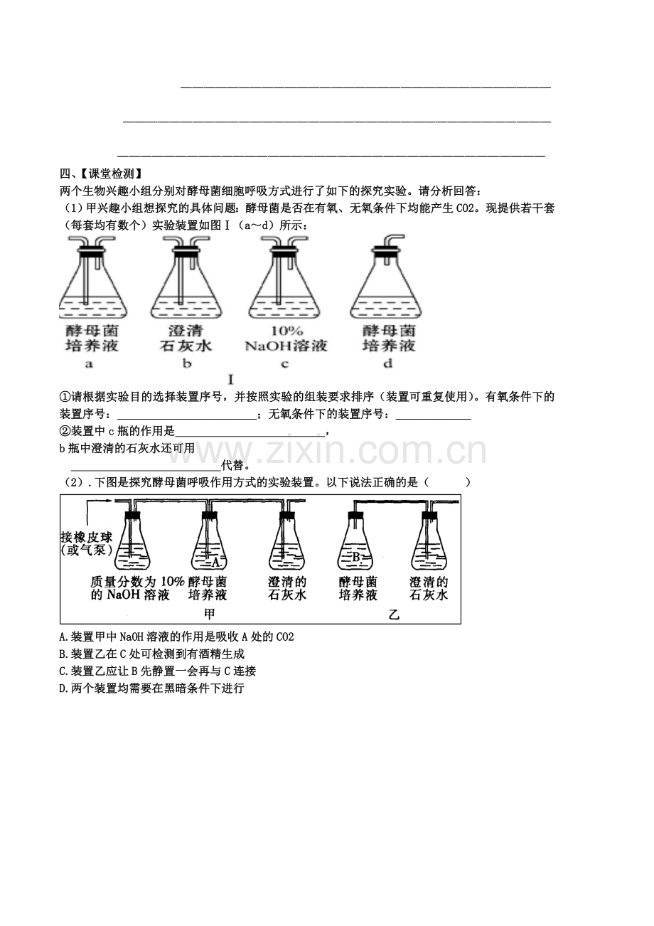 必修1高一生物ATP的主要来源——细胞呼吸教案.doc_第3页