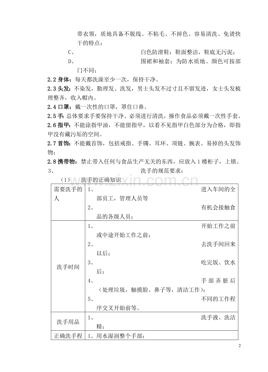 烘焙车间卫生标准化管理规定.doc_第2页