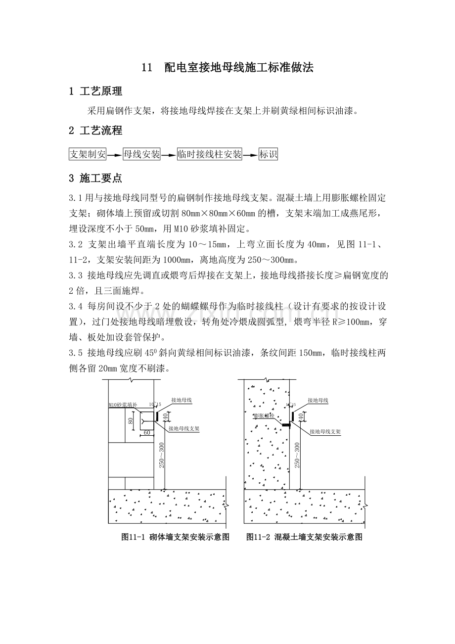 11配电室接地母线施工标准做法.doc_第1页