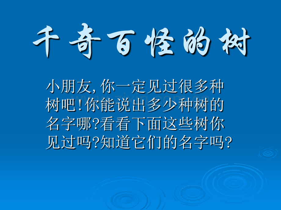 幼儿教育千奇百怪的树.pptx_第1页