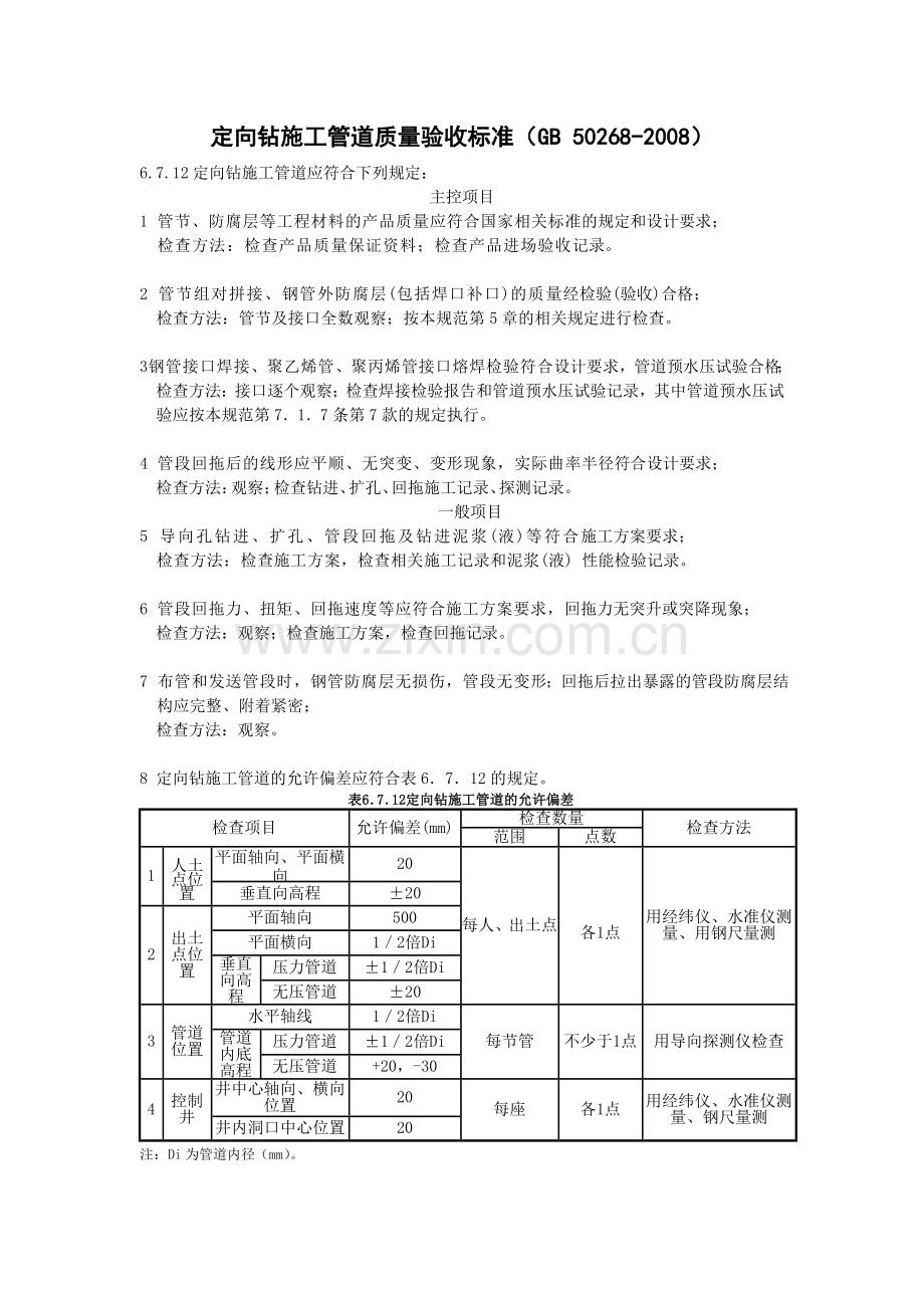 G2144定向钻施工管道检验批质量验收记录表.doc_第3页