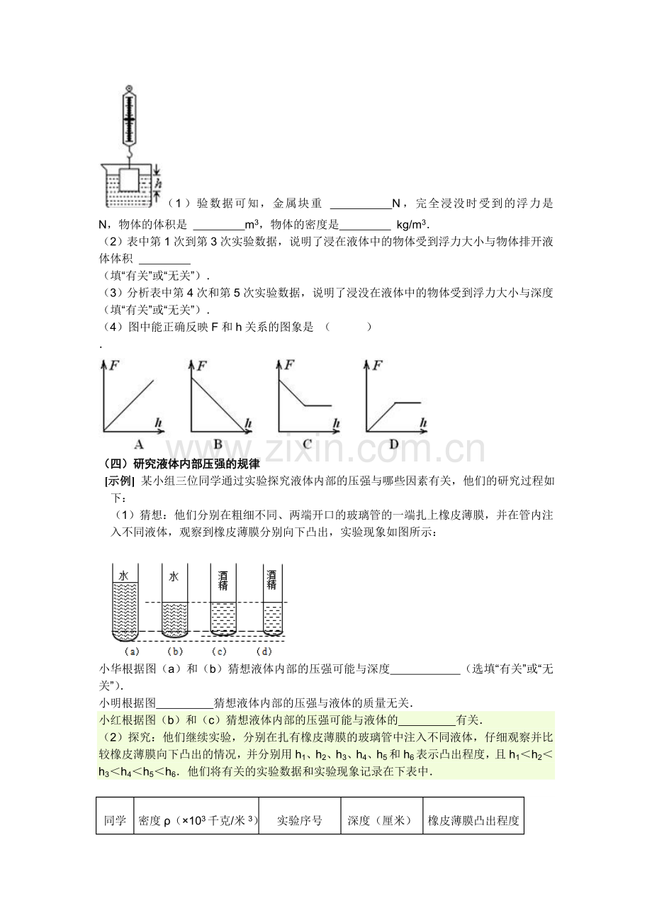 初中物理实验题全部汇总含答案.doc_第2页