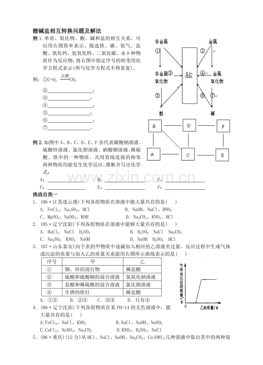 2008中考化学复习专题共存除杂与相互转化.doc_第2页