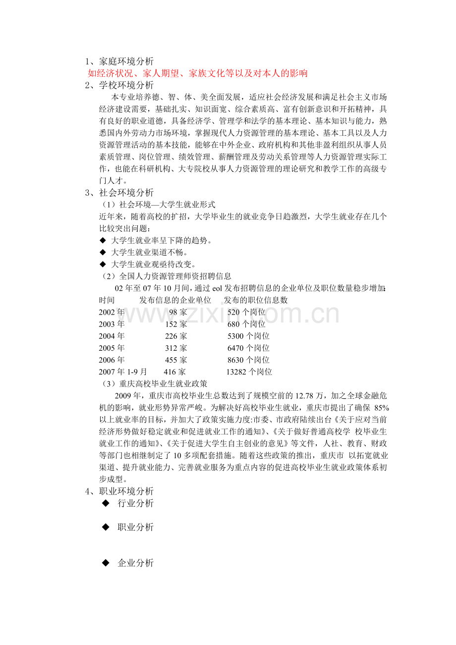 大学生职业生涯规划大赛作品模板.doc_第3页