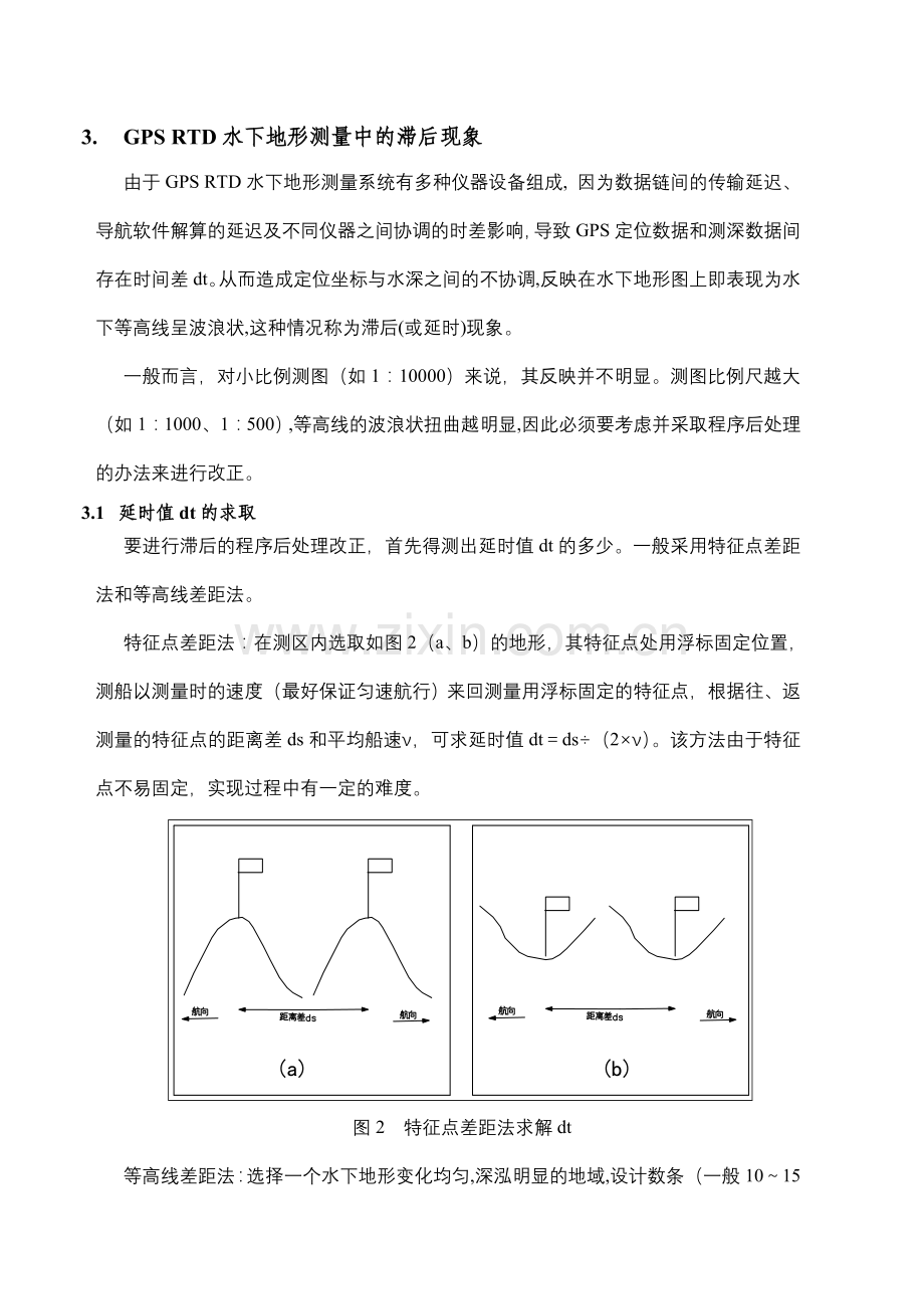 浅探GPSRTD水下地形测量中的滞后改正.doc_第3页