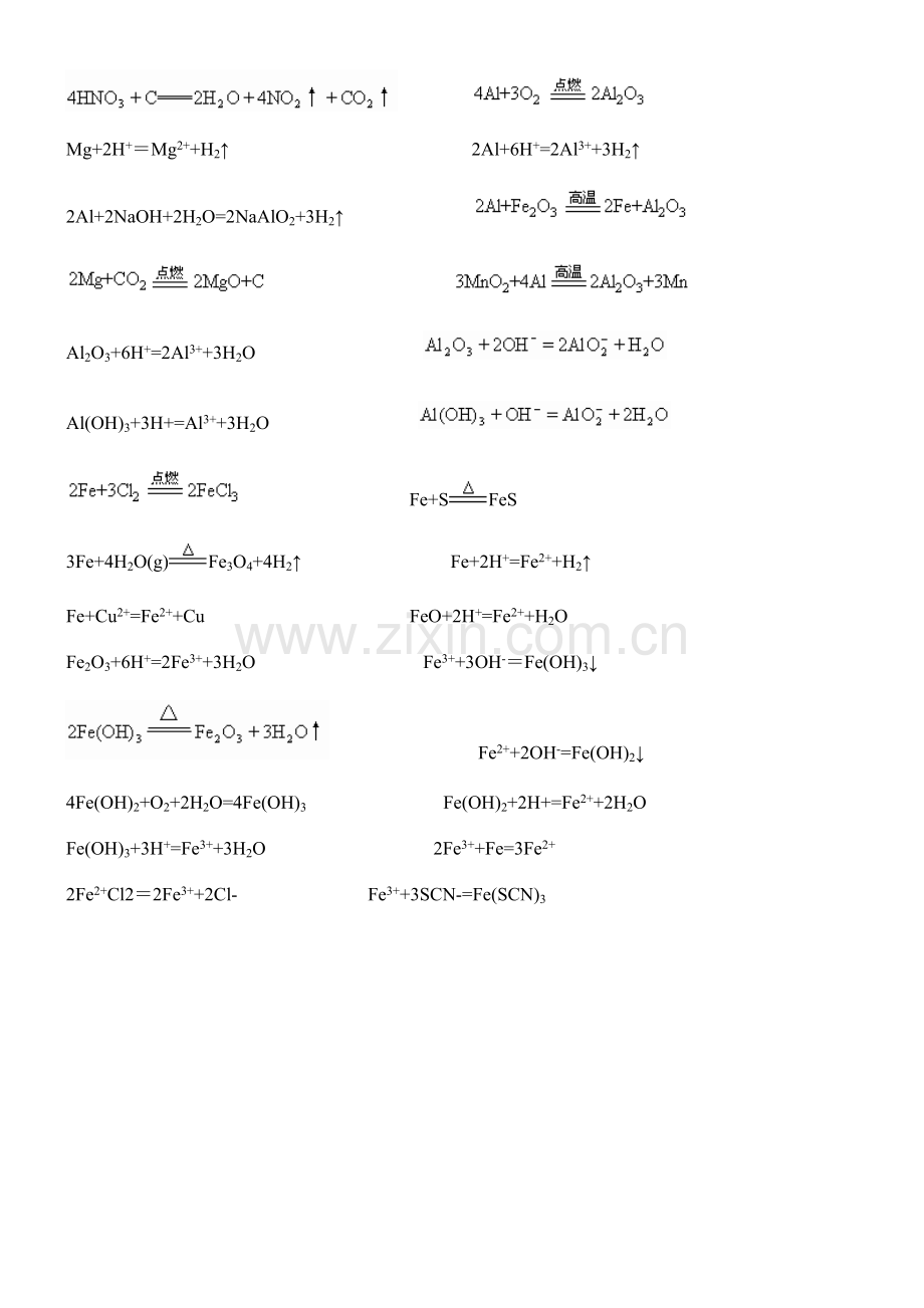 高一化学方程式总结.doc_第3页
