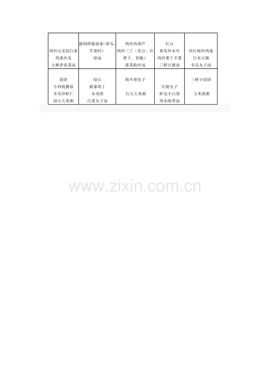 幼儿园一周食谱大全.doc_第2页