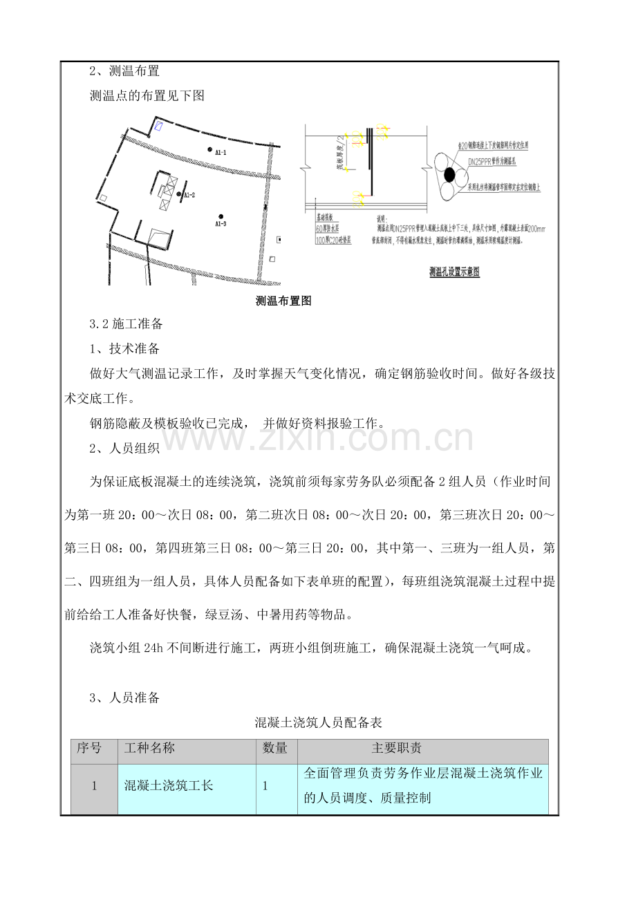 筏板基础大体积混凝土施工技术交底.doc_第2页