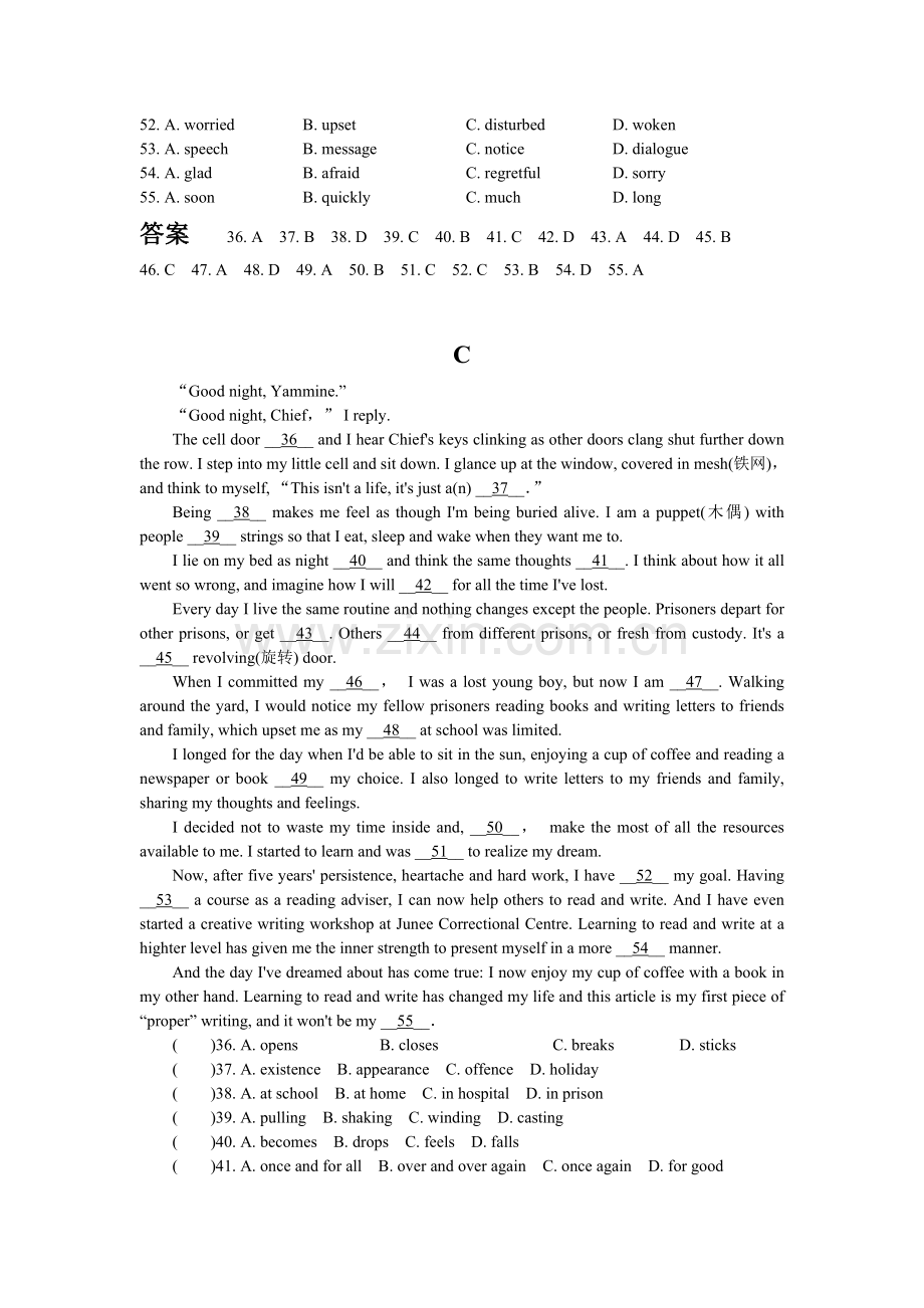 高三英语完形填空专练二.doc_第3页