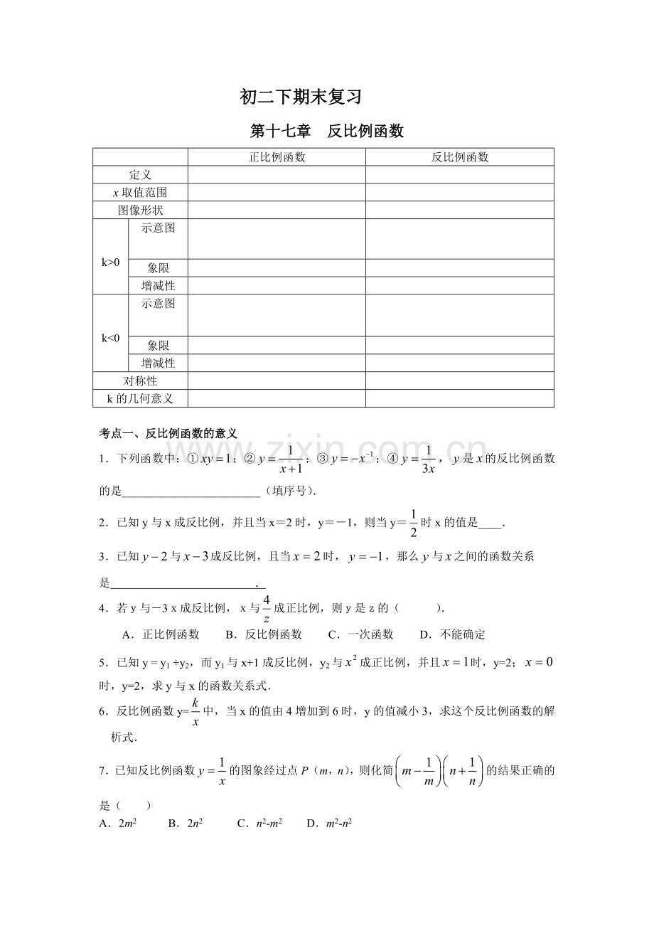 初二下数学期末复习.doc_第1页