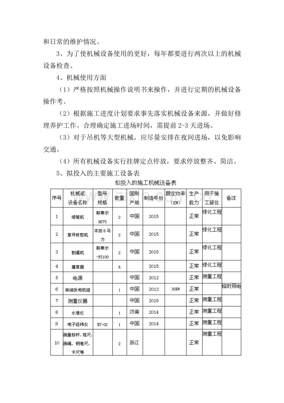 劳动力安排计划主要施工机械进场计划1.doc_第2页