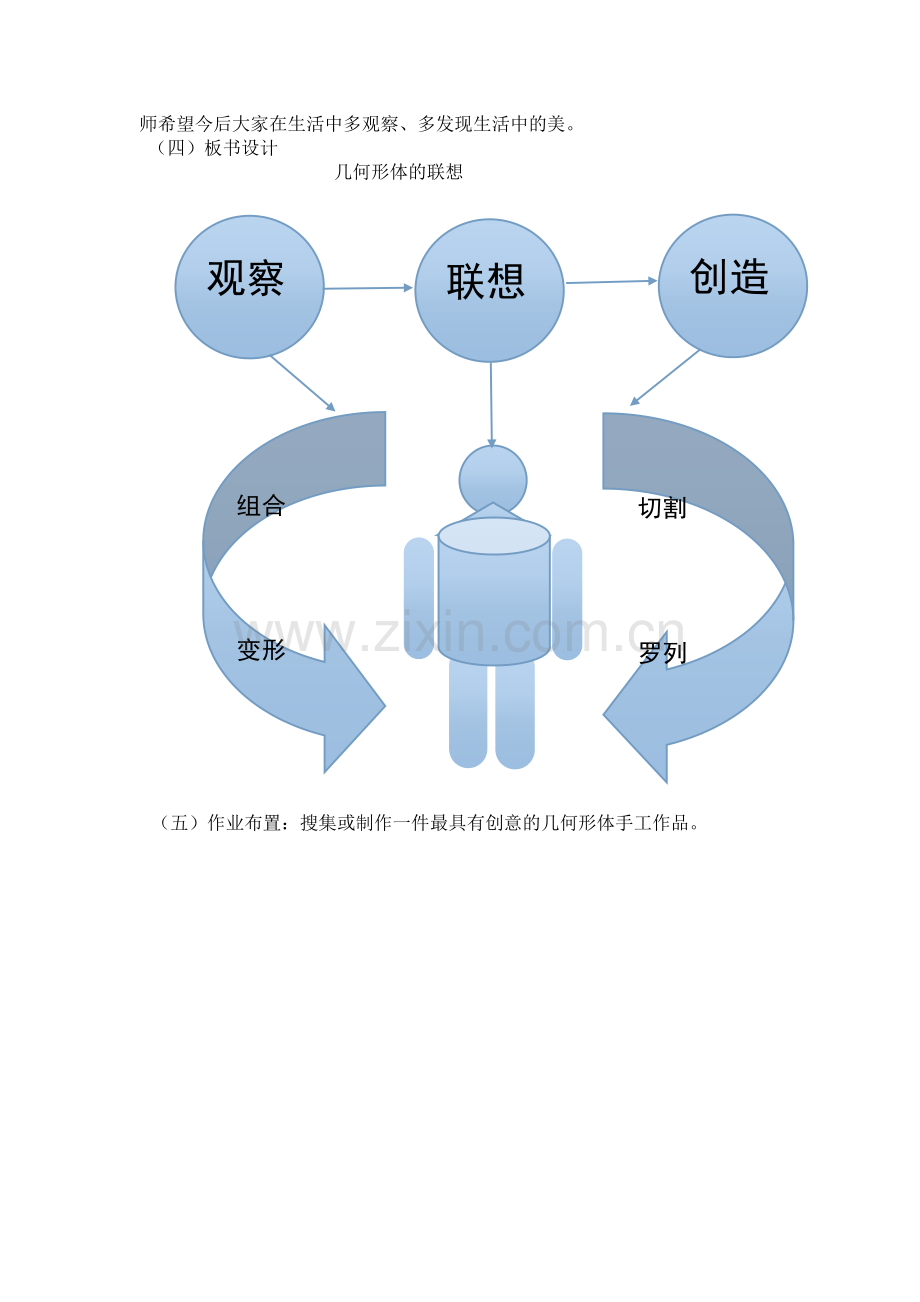 七年级美术几何形体的联想教学设计.doc_第3页