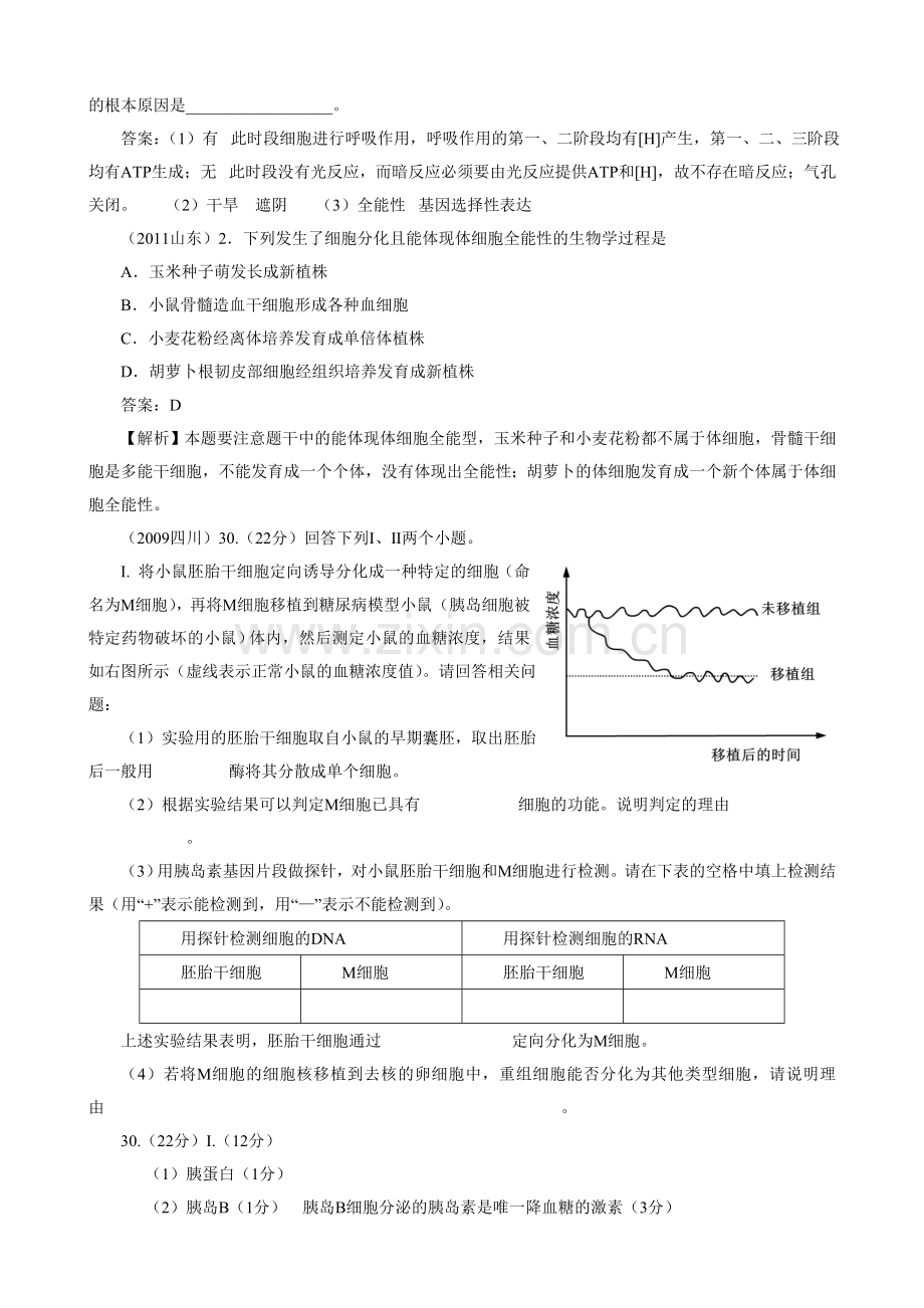 高考真题细胞的全能性.doc_第2页