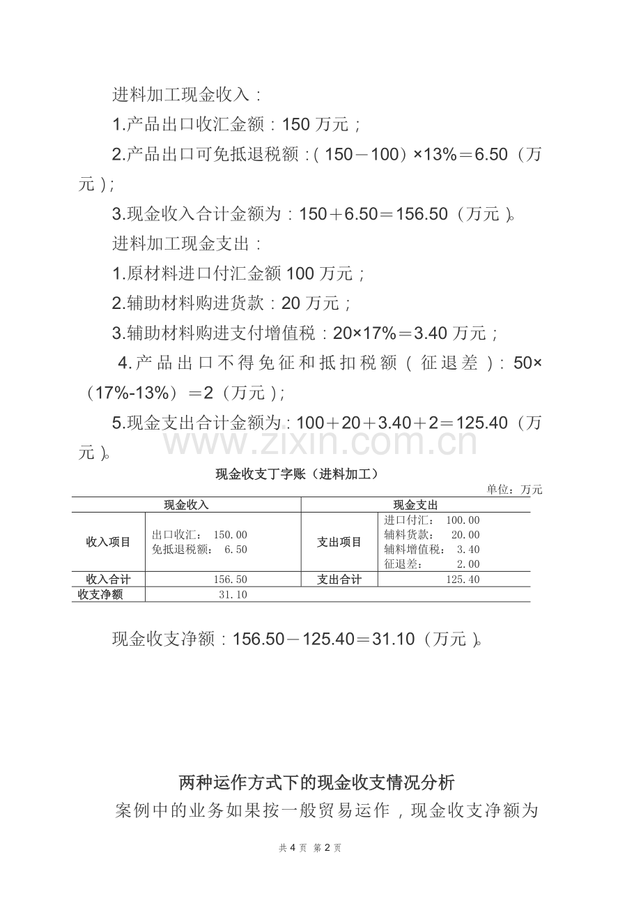 一般贸易VS进料加工税收差异分析.doc_第2页