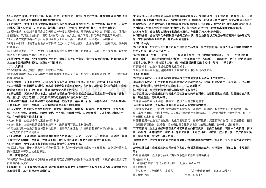 2012会计从业资格考试会计基础讲义B4整理版.doc_第3页