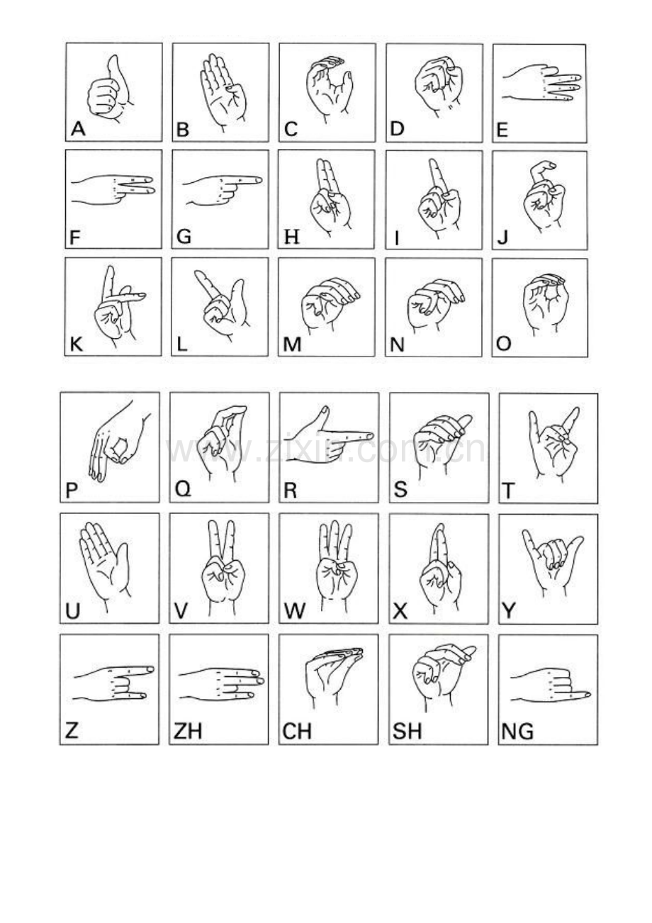 26个字母手语.doc_第1页