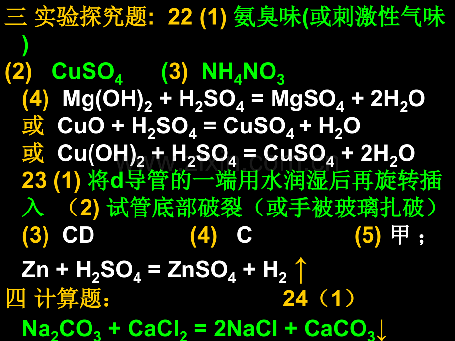 中考化学模拟试题5答案.pptx_第2页