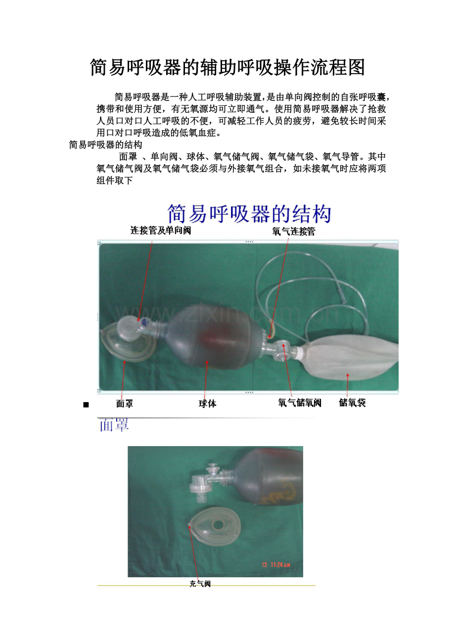 简易呼吸器辅助呼吸操作流程图.docx_第1页