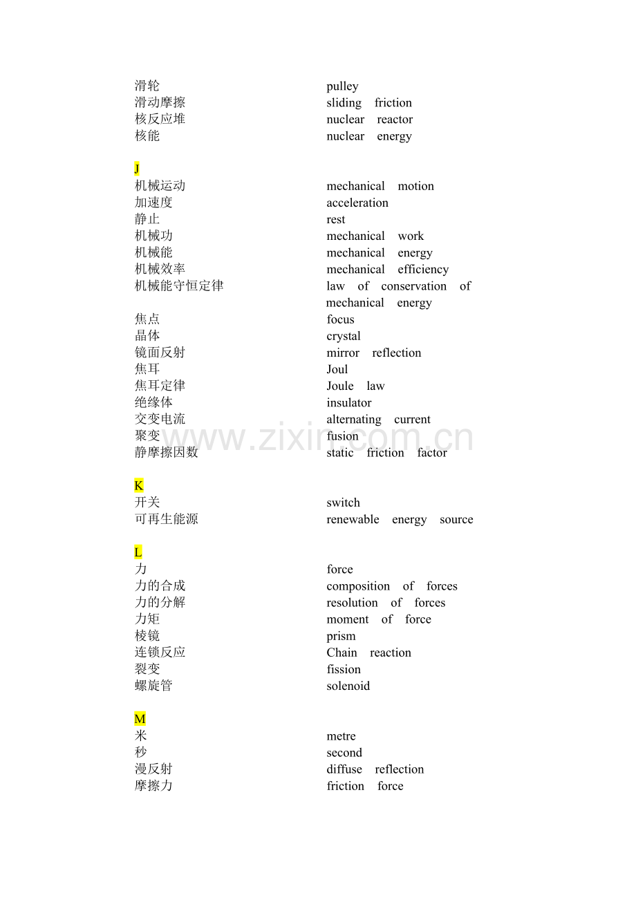 中学物理学名词中英文对照.doc_第3页