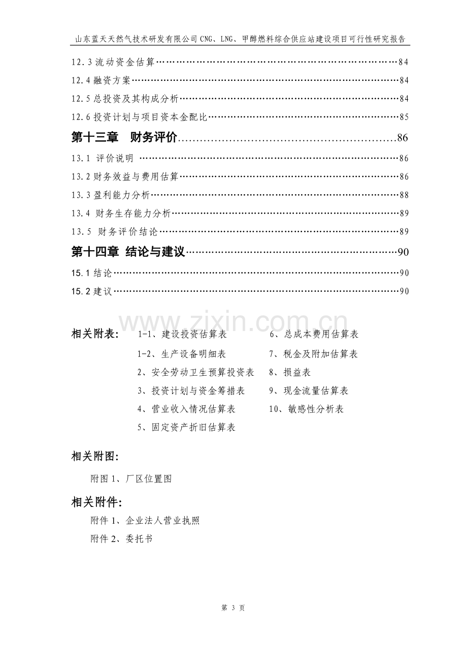 山东蓝天天然气技术研发有限公司CNG、LNG、甲醇燃料综合供应站建设项目可行性研究报告.doc_第3页