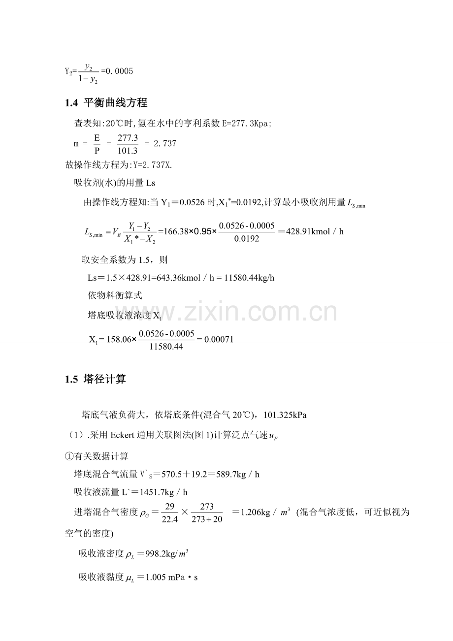 水吸收氨填料吸收塔设计带图.doc_第3页