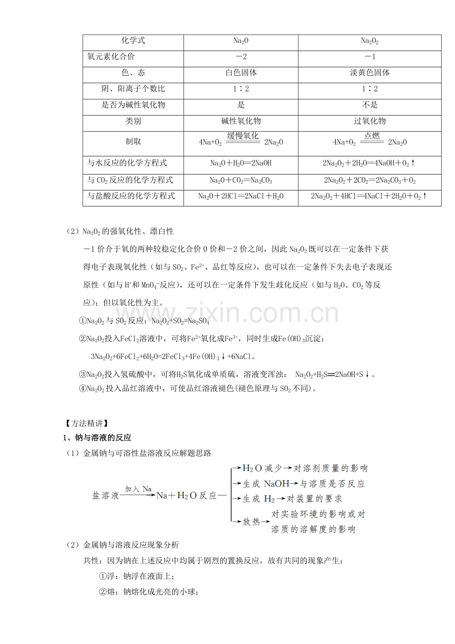 高三化学一轮复习-31-钠及其氧化物教学设计.doc_第3页