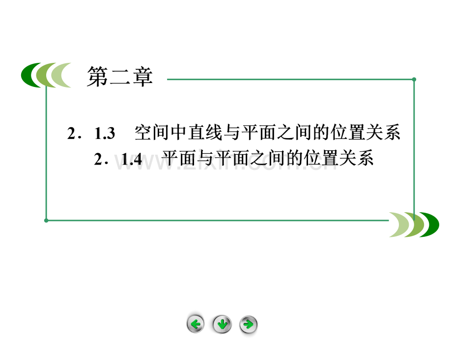 高一数学必修2空间中直线与平面之间的位置关系和平面与平面之间的位置关系.pptx_第1页