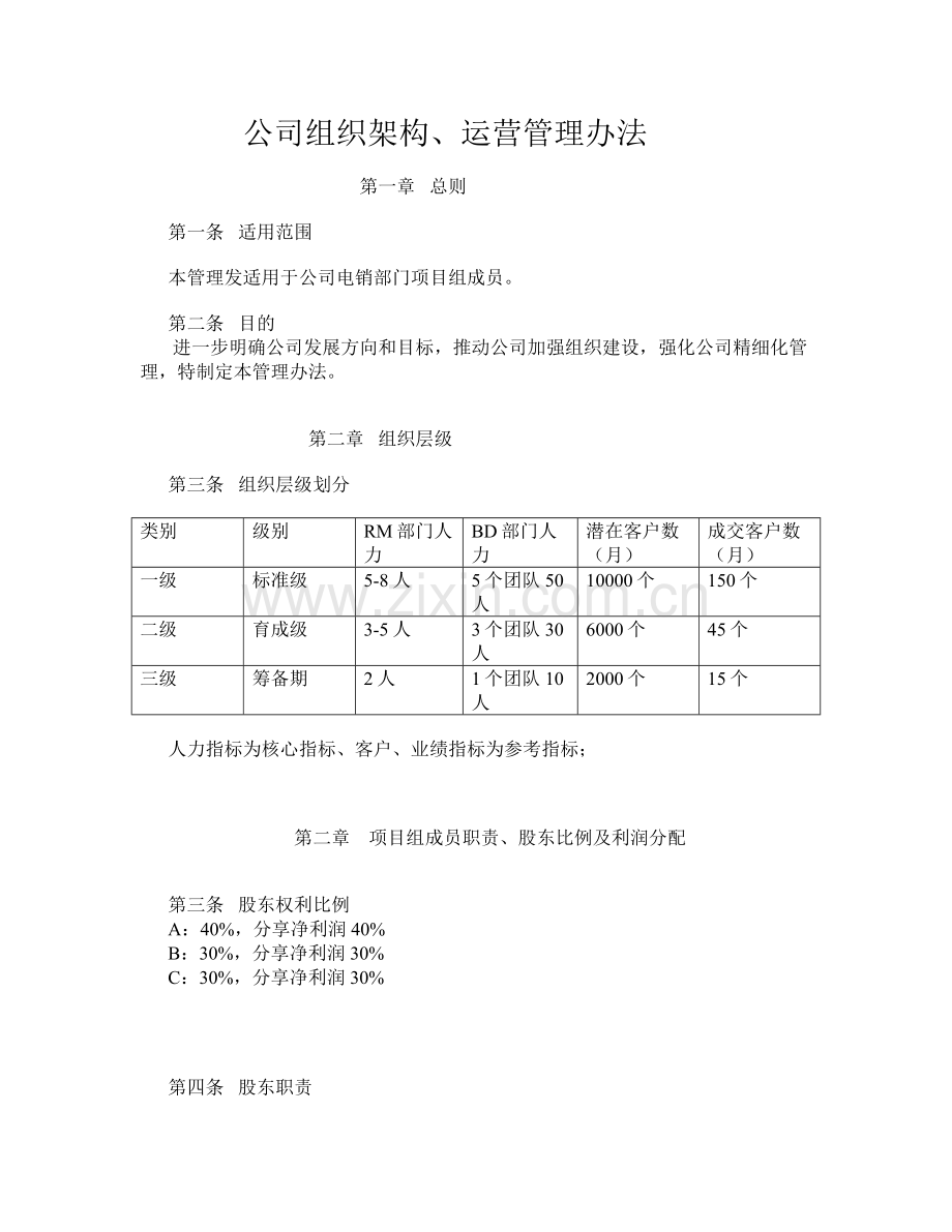 公司组织架构运营管理办法.doc_第2页