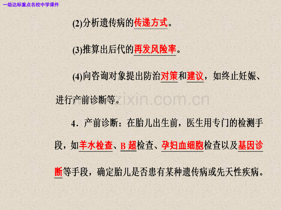 高三生物复习精讲精练之专题十考点2人类遗传病的监测和预防.pptx_第3页