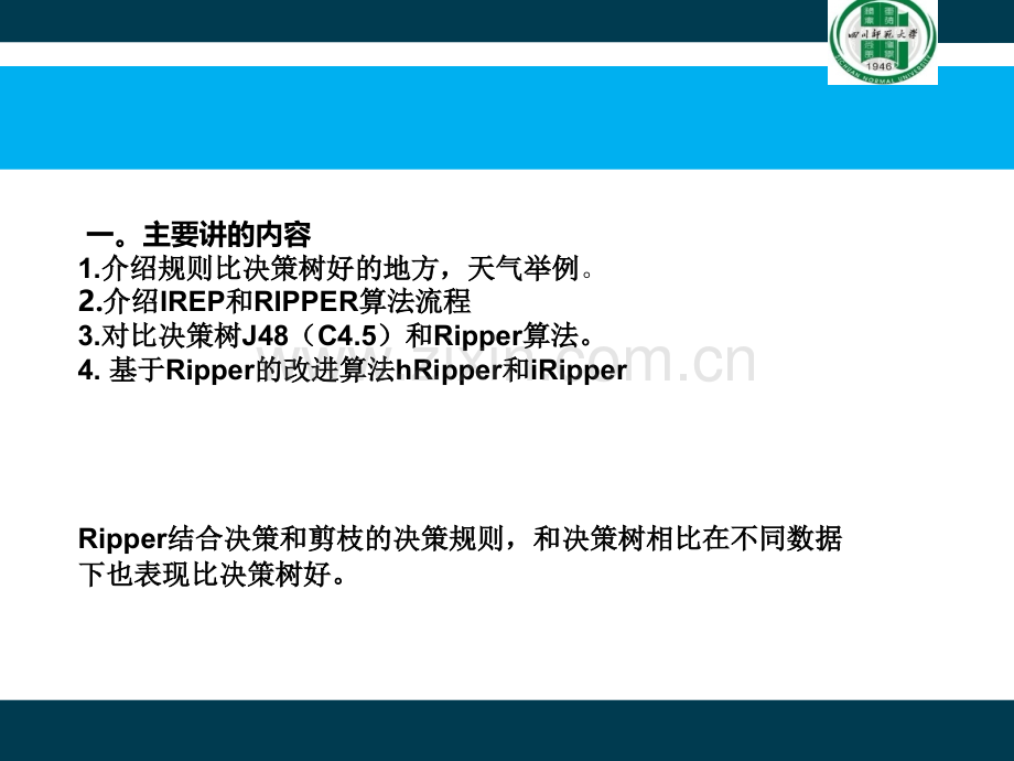 Ripper算法四川师范大学计算机学院.pptx_第2页