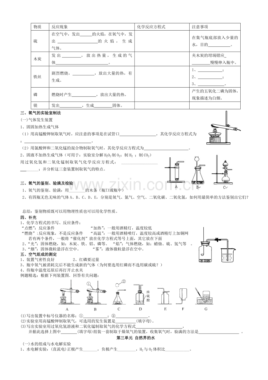 中考化学第一轮复习基础知识填空全部.doc_第3页