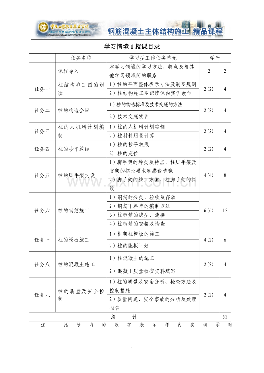 《钢筋混凝土主体结构施工》电子教案整本书教案.doc_第2页