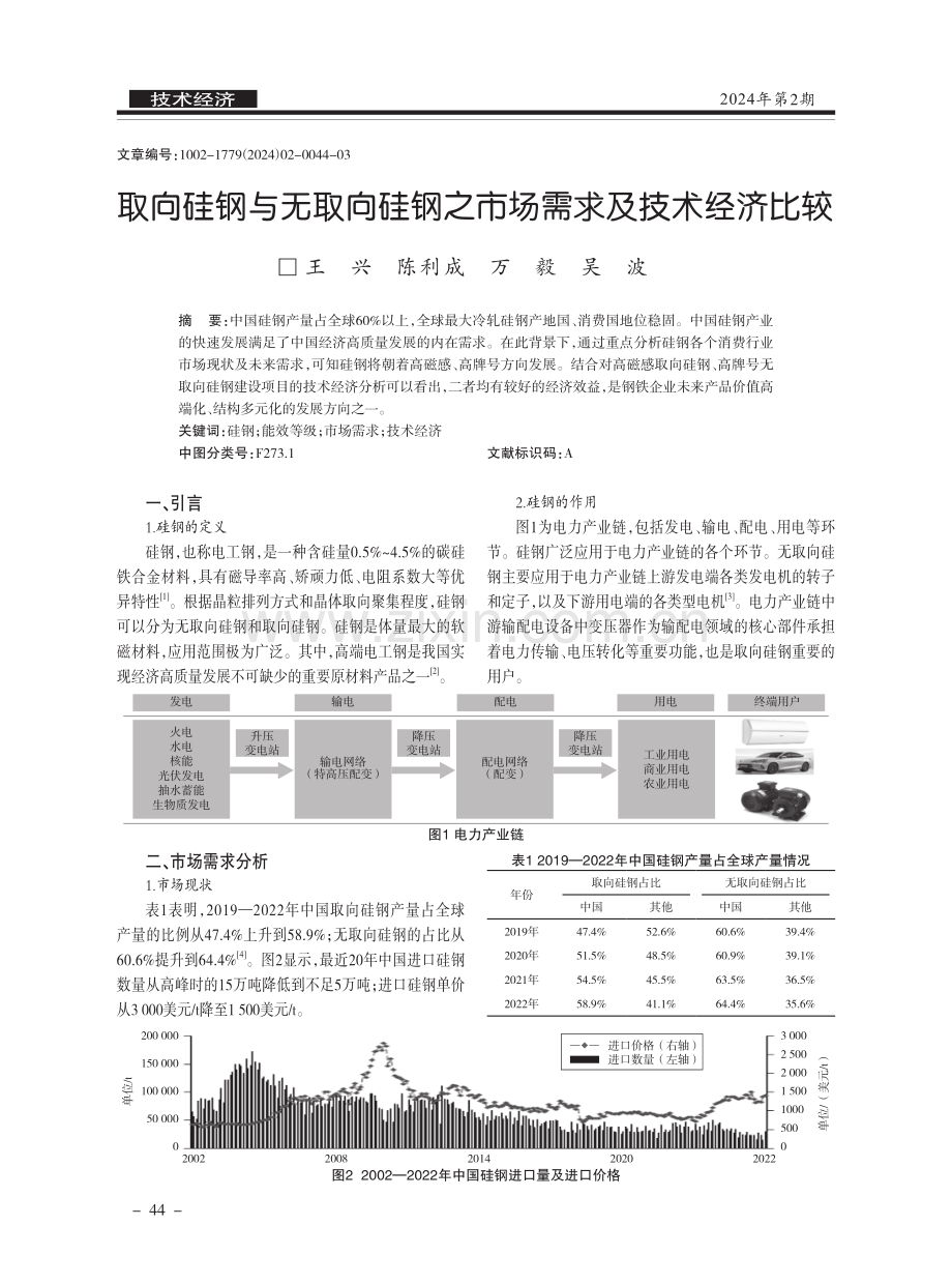 取向硅钢与无取向硅钢之市场需求及技术经济比较.pdf_第1页