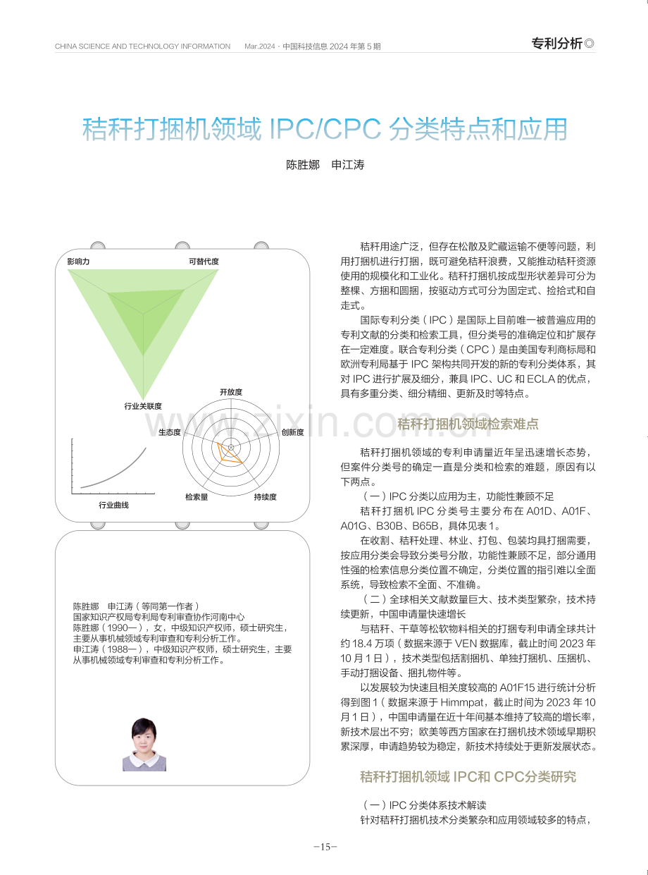 秸秆打捆机领域IPC_CPC分类特点和应用.pdf_第1页