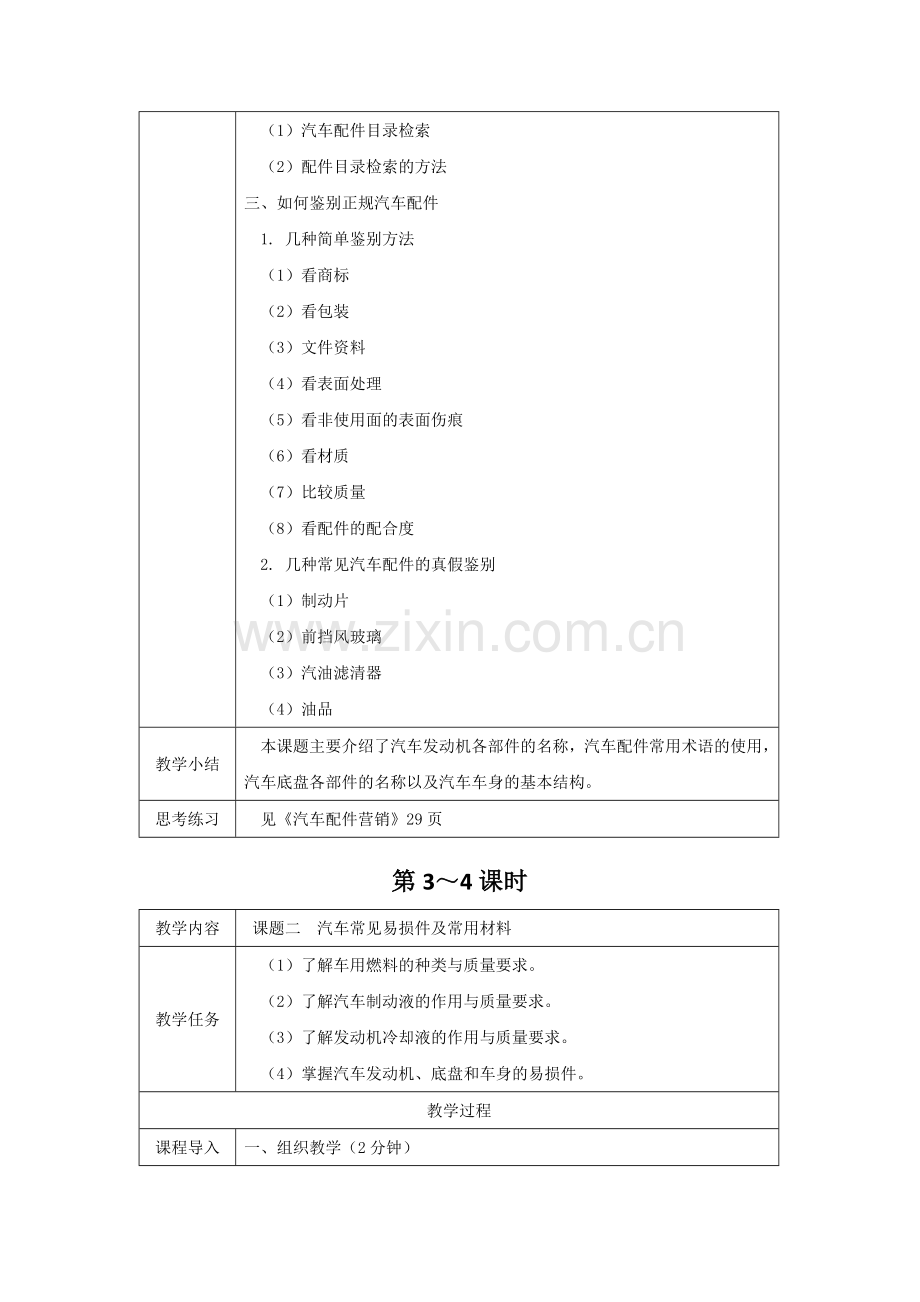 《汽车配件营销》全套教案-授课电子教案-整本书电子讲义-教学讲义.docx_第3页