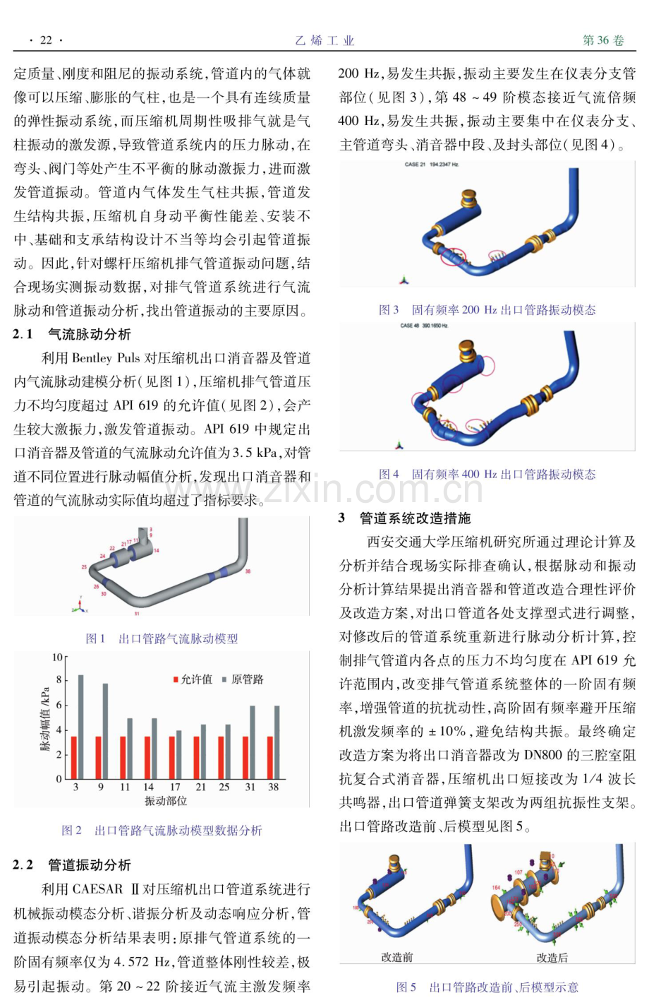 丁二烯装置循环气压缩机出口消音器及管道振动原因分析及改造.pdf_第2页